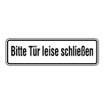 Türhinweisschild "Bitte Tür leise schließen" Aufkleber 240 x 70 mm