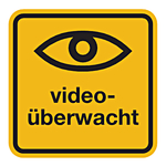 Hinweisschild "videoüberwacht"