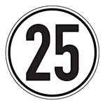 Autoschild 25 kmh Geschwindigkeitshinweis Aluminiumschild