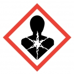 GHS-Symbol 08 Gesundheitsgefahr 50 mm x 50 mm 500er Rolle