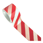 Warnmarkierung langnachleuchtend linksweisend rot/wei&szlig;  100 mm x 16 m PVC-Folie