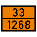 Warntafel 33 1268, orange, Folie, 400 x 300 mm, Einzeletikett
