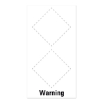 Grundetikett 90 x 170 mm für 2 GHS Piktogramme mit Signalwort "Warning" 100er Rolle