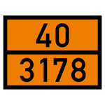 Warntafel 40 3178, orange, 400 x 300 mm in verschiedenen Materialien