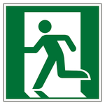 Rettungszeichen Rettungsweg/Notausgang links DIN EN ISO 7010 E001