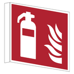 Brandschutzzeichen Fahnenschild Feuerlöscher DIN EN ISO 7010 F001