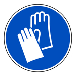 Gebotszeichen "Handschutz benutzen" DIN EN ISO 7010, M009 und ASR A1.3 (2013)