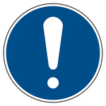Gebotszeichen "Allgemeines Gebotszeichen" DIN EN ISO 7010, M001 und ASR A1.3 (2013)