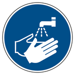 Gebotszeichen "Hände waschen" DIN EN ISO 7010, M011 und ASR A1.3 (2013)