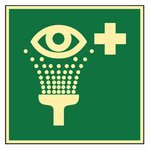 Rettungszeichen Augenspüleinrichtung DIN EN ISO 7010 E011 Kunststoff langnachleuchtend 200 x 200 mm Einzelschild