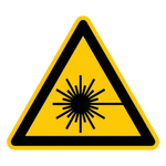 Warnzeichen Warnung vor Laserstrahl DIN EN ISO 7010 W004