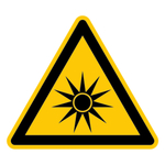 Warnzeichen Warnung vor optischer Strahlung DIN EN ISO 7010 W027
