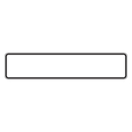 Schild mit Randprägung blanko Aluminium 520 x 110 mm