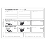 Palettenschein Lademittelnachweis Deutsch/Englisch DIN A5 quer Block á 25 Satz 4-fach
