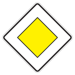 Verkehrsschild "Vorfahrtsstraße" aus Aluminium reflektierend RA1 600 x 600 mm