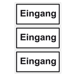 Türhinweisschild "Eingang" 3er Pack Folie selbstklebend 100 x 50 mm