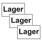 Türhinweisschild "Lager" 3er Pack Folie selbstklebend 250 x 150 mm
