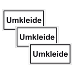 Türhinweisschild "Umkleide" Folie selbstklebend 100 x 50 mm 3 Stück/Bogen
