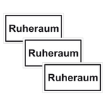 T&uuml;rhinweisschild "Ruheraum" 3er Pack Folie selbstklebend 200 x 100 mm