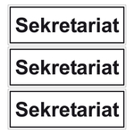 T&uuml;rhinweisschild "Sekretariat" 3er Pack Folie selbstklebend 297 x 100 mm