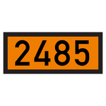 Warntafel 2485, orange, Folie, 300 x 120 mm, Einzeletikett