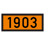 Warntafel 1903, orange, Folie, 300 x 120 mm, Einzeletikett