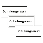 Türhinweisschild "Schulungsraum" 3er Pack Folie selbstklebend