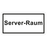 Türhinweisschild "Server-Raum", Folie selbstklebend, 100 x 50 mm, 3 Stück/Bogen