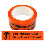 1 Rolle Klebeband "Vor Nässe und Druck schützen"
