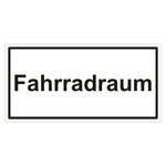 Türhinweisschild "Fahrradraum", Folie sk, 200 x 100 mm, 3 Stück/Bogen
