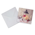 Geschenkkarte mit Umschlag "Frohe Weihnachten" Laterne