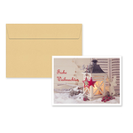 5er Pack Klappkarten mit Umschlag Weihnachtskarte "Laterne"