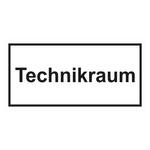Türhinweisschild "Technikraum", Folie selbstklebend, 200 x 100 mm, 3 Stück/Bogen