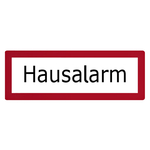 Feuerwehrzeichen Hausalarm DIN 4066 Folie 297 x 105 mm Einzeletikett
