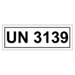 Gefahrzettel mit UN 3139, in verschiedenen Größen