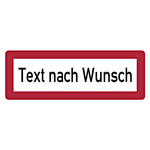 Feuerwehrzeichen Eindruck nach Wunsch DIN 4066 Aluminium 2 mm reflektierend RA1 297 x 105 mm Einzelschild