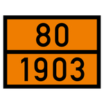 Warntafel 80 1903, orange, 400 x 300 mm in verschiedenen Materialien
