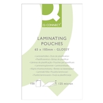 Q-Connect Heißlaminier-Folientasche, Gepäckanhänger, 125 mym, 65 x 105mm, 100 Stück