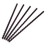 Q-Connect Plastik-Binderücken, 6 mm, für 25 Blatt, schwarz, 100 Stück