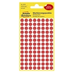 Avery Zweckform® 3010 Markierungspunkte - Ø 8 mm, 4 Blatt/416 Etiketten, rot