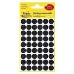 Avery Zweckform® 3140 Markierungspunkte - Ø 12 mm, 5 Blatt/270 Etiketten, schwarz