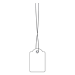 Herma 6933 Hängeetiketten - 18x28 mm, mit weißem Faden, 1000 Stück