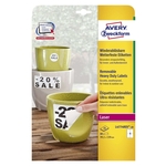 Avery Zweckform® L4774REV-20 Wetterfeste Etiketten (A4, 80 Stück, ablösbar, 99,1 x 139 mm) 20 Blatt weiß