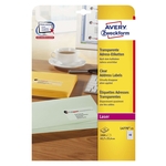 Avery Zweckform® L4770-25 Adress-Etiketten (A4, 1.000 Stück, 45,7 x 25,4 mm) 25 Blatt transparent