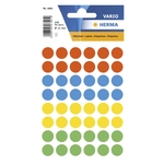 Herma 1851 Vielzwecketiketten farbig sortiert Ø 12 mm rund Papier matt 240 St.
