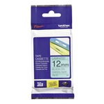 Brother® TZe-731 Schriftbandkassette - laminiert, 12 mm x 8 m, schwarz auf grün