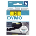 Dymo Schriftband D1, Kunststoff, laminiert, 7 m x 9 mm, Schwarz/Gelb