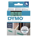 Dymo Schriftband D1, Kunststoff, laminiert, 7 m x 12 mm, Schwarz/Grün