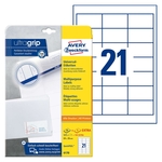 Avery Zweckform® 6170 Universal-Etiketten, 64 x 36 mm, 30 Bogen/630 Etiketten, weiß