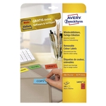 Avery Zweckform® L6034-20 Farbige Etiketten, wiederablösbar, 63,5 x 33,9 mm, 20 Blatt/480 Etiketten, rot